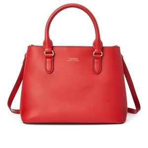 Lauren Ralph Lauren- Smooth Leather Marcy II Satchel Handbag